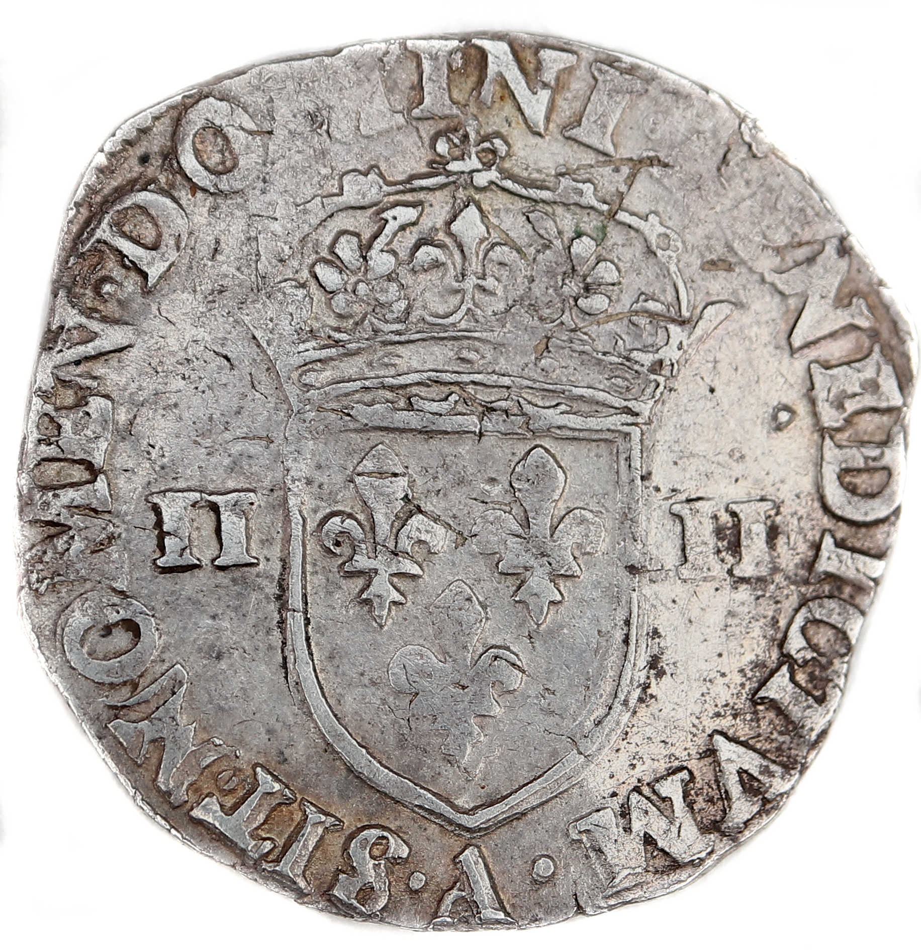 Monnaies CHARLES X-quart ecu-1590-PARIS-revers