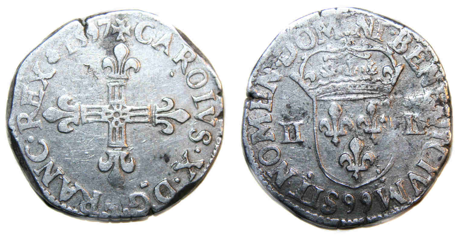 Charles X-quart écu-1597-Dinan