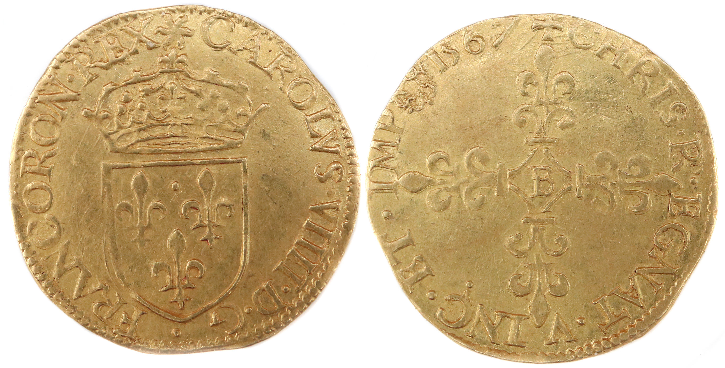 CHARLES IX ECU OR 1567
