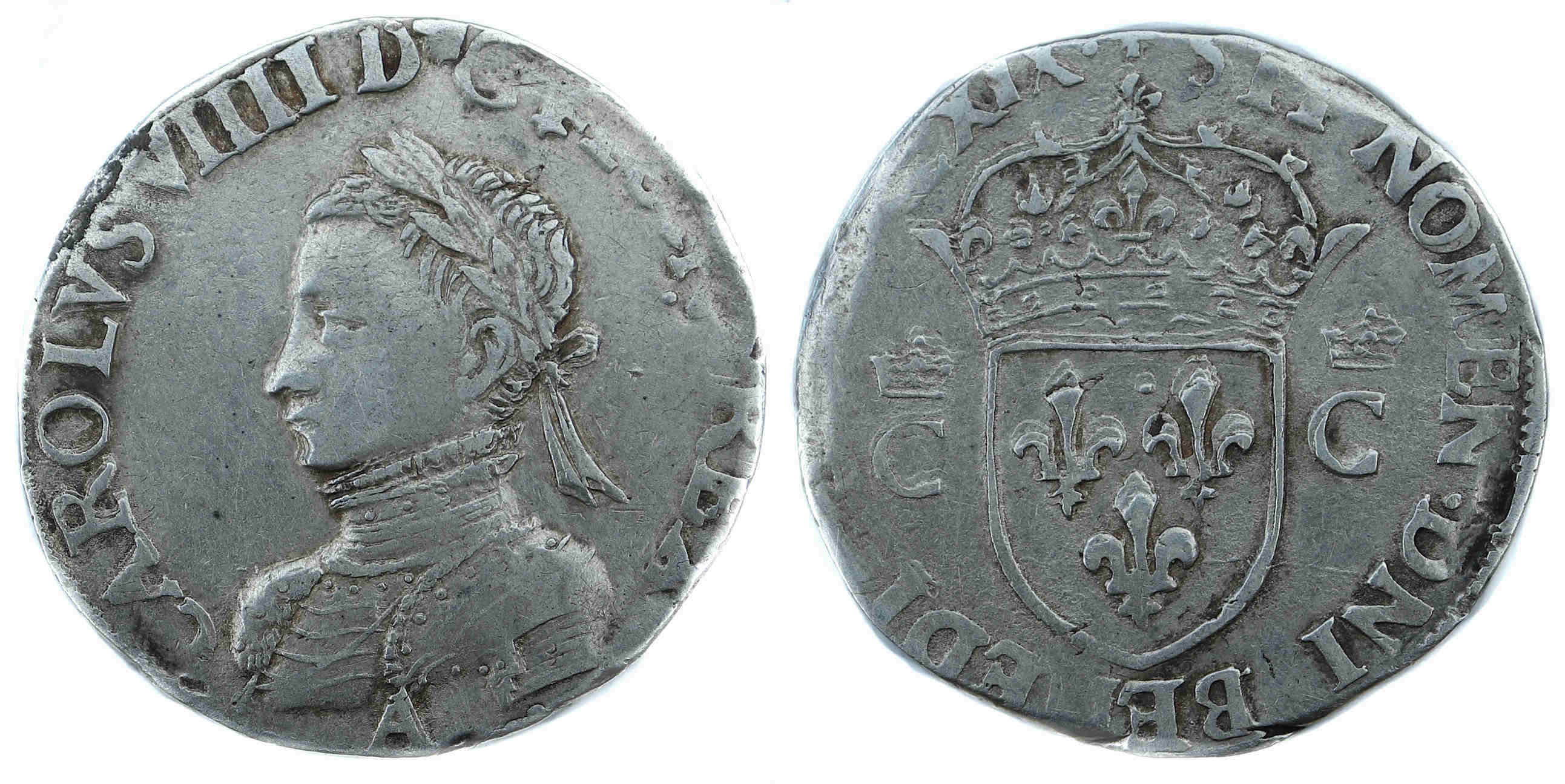 Monnaies royales francaises CHARLES IX TESTON 1569 PARIS