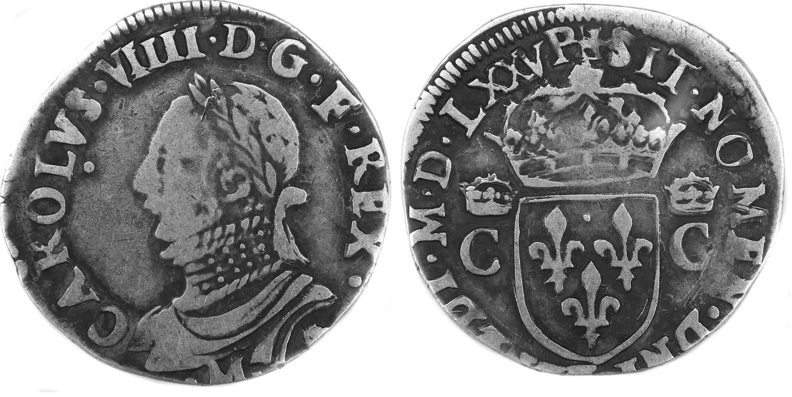 Charles 9-deli teston-1575-M
