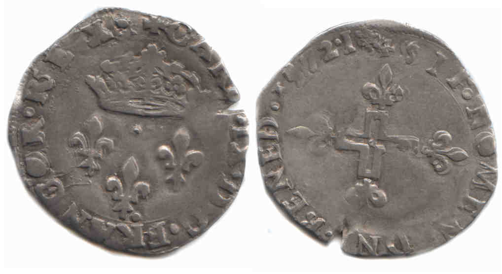 Monnaies royales DOUBLE SOL 1572 I-58