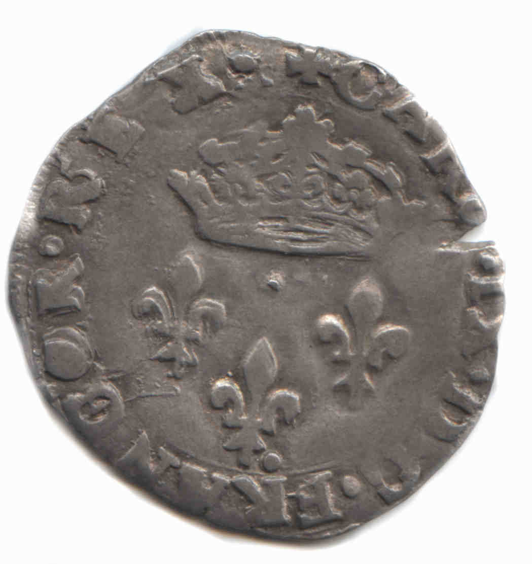 Monnaies royales Double sol 1572-i DROIT