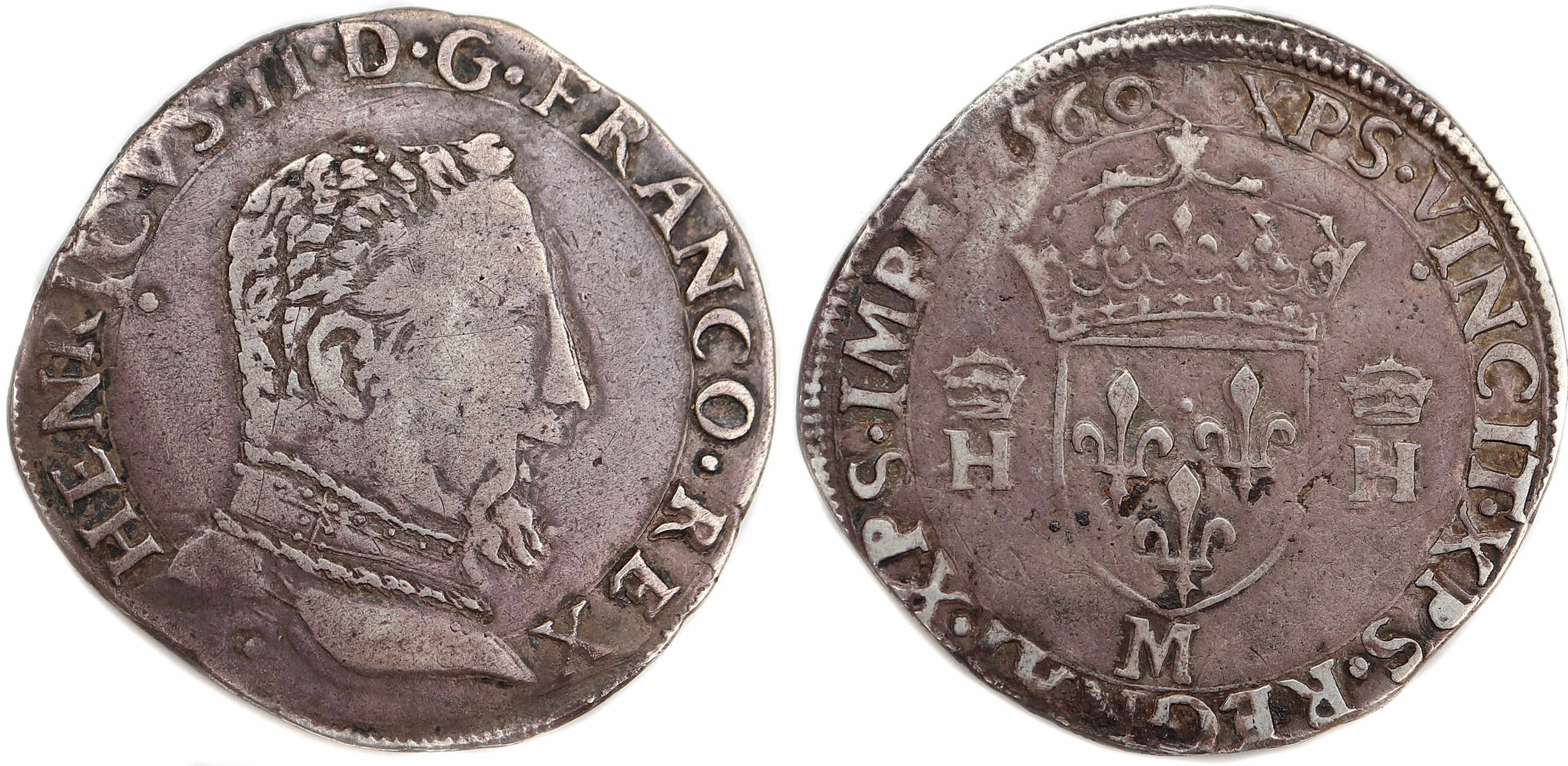 Monnaies royales francaise-TESTON FRANCOIS II-1560-TOULOUSE