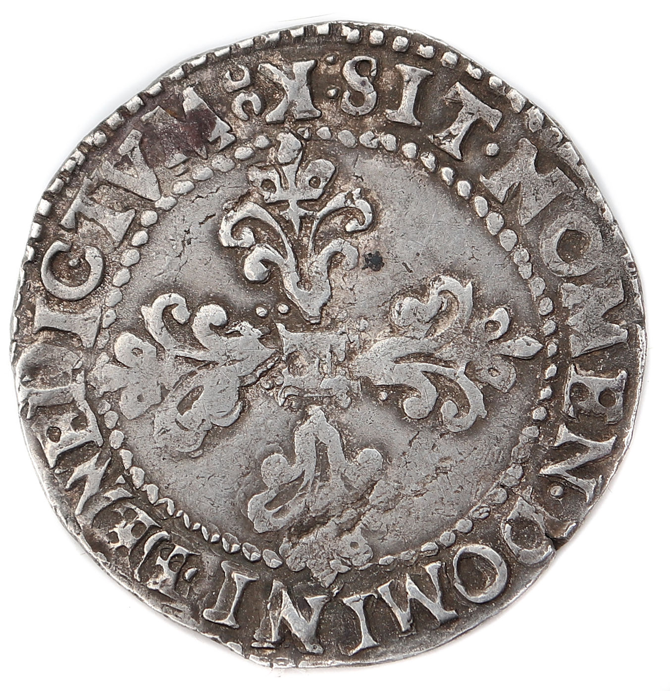 HENRI III-demi franc-bordeaux-1587-Revers