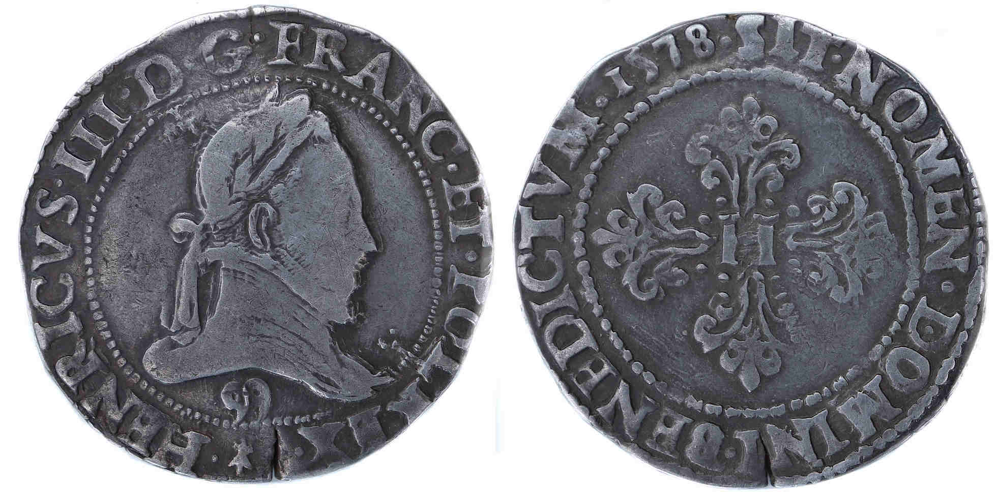 HENRI III FRANC 1578 RENNES