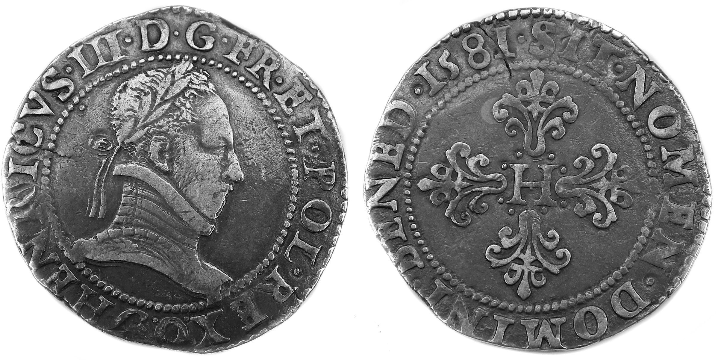 HENRI III FRANC 1581 POITIERS