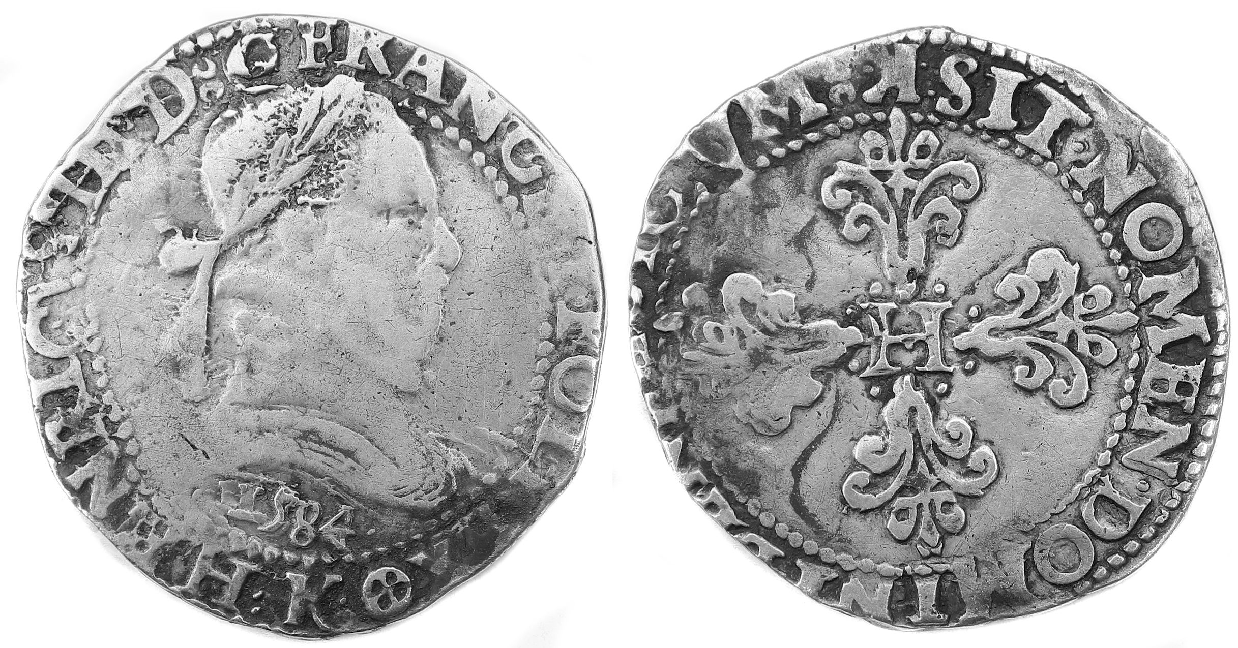 HENRI III FRANC 1584 BORDEAUX