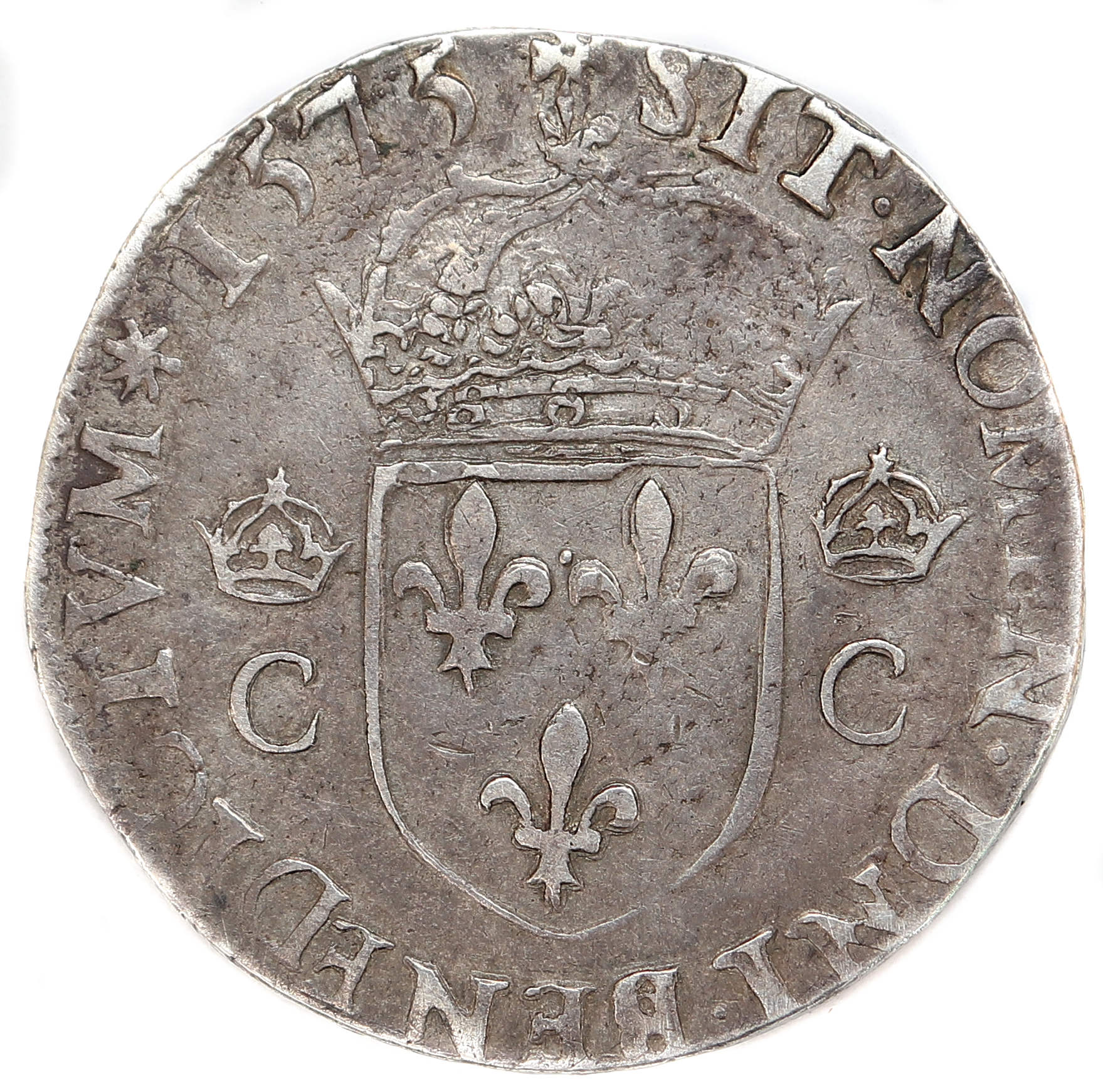 HENRI III TESTON CHARLES IX 1575 LA ROCHELLE REVERS