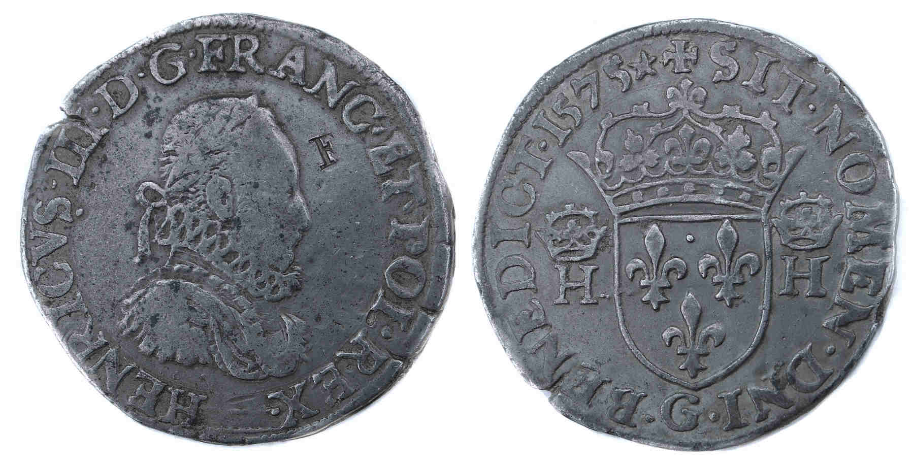 HENRI III TESTON 1575 POITIERS