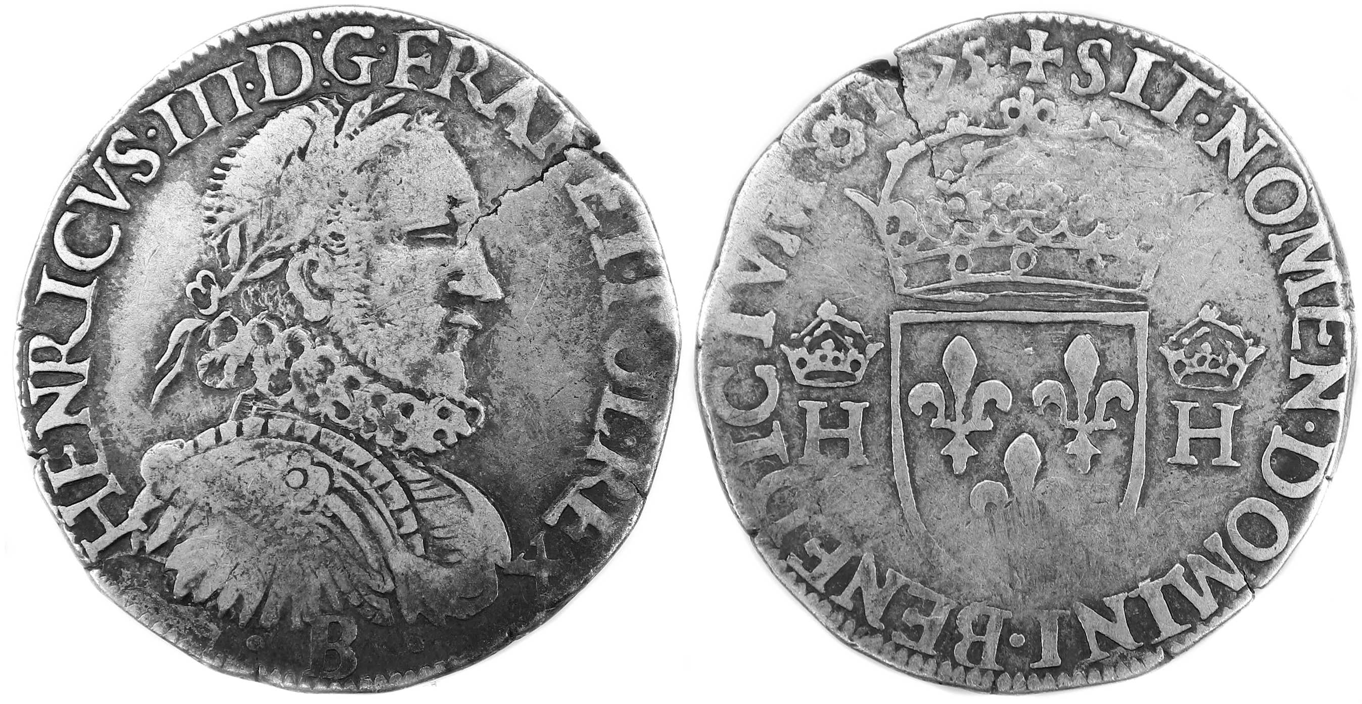 HENRI III TESTON 1575 ROUEN