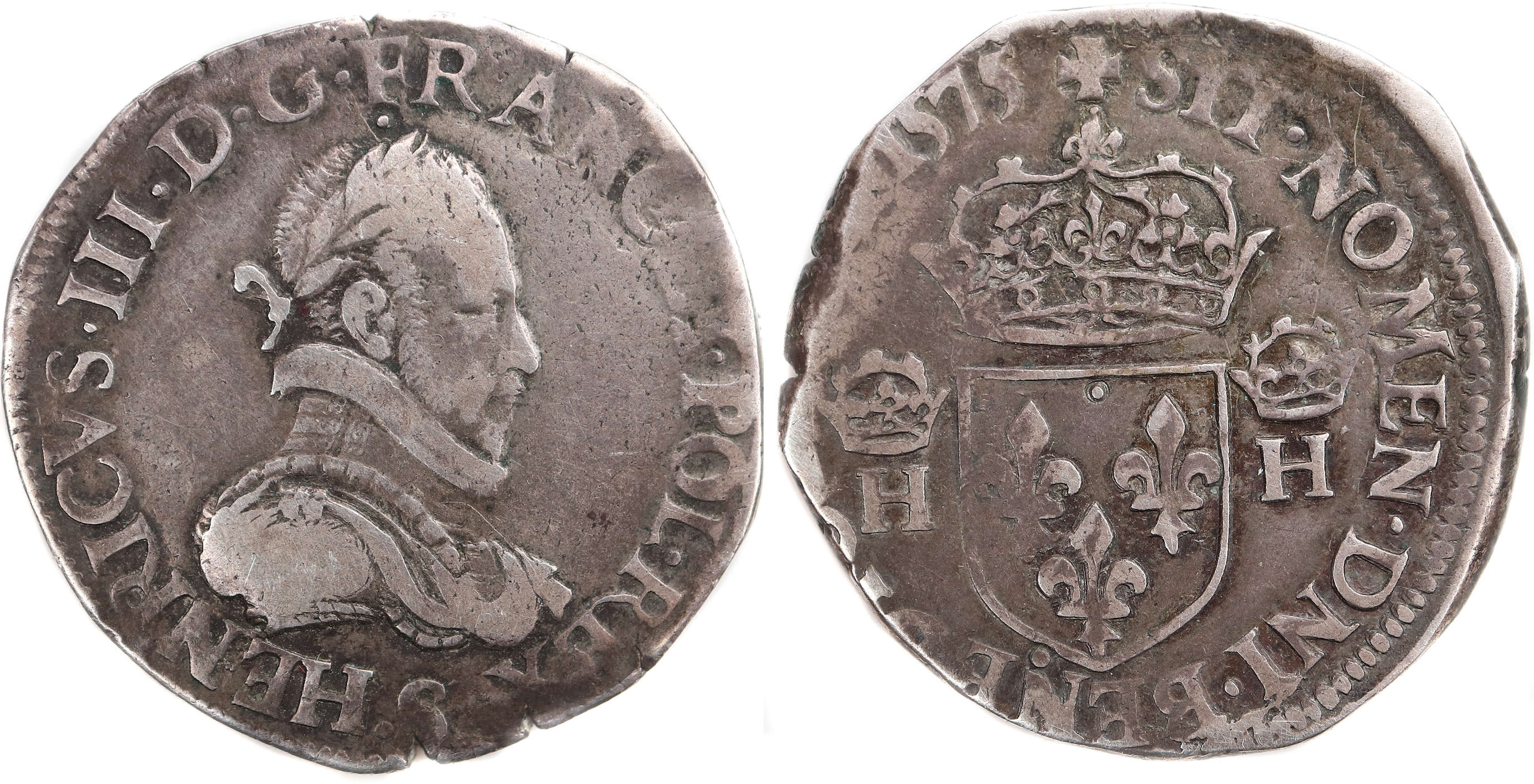 HENRI III TESTON 1575 TROYES