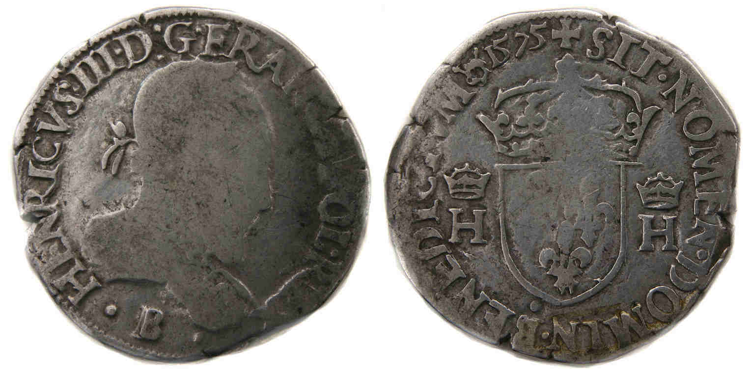 HENRI III TESTON 1575 ROUEN