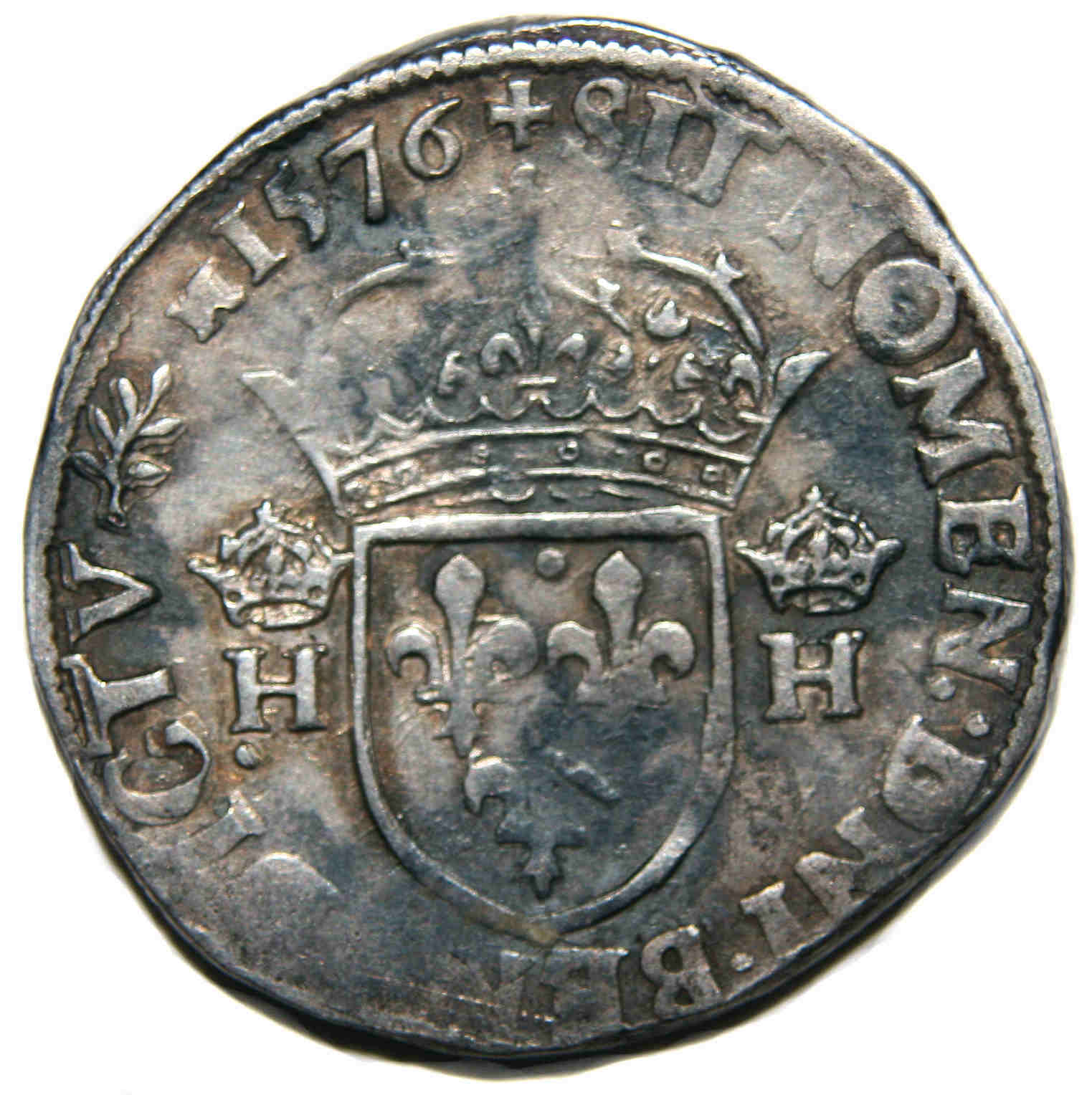 HENRI III TESTON 1576 paris REVERS2