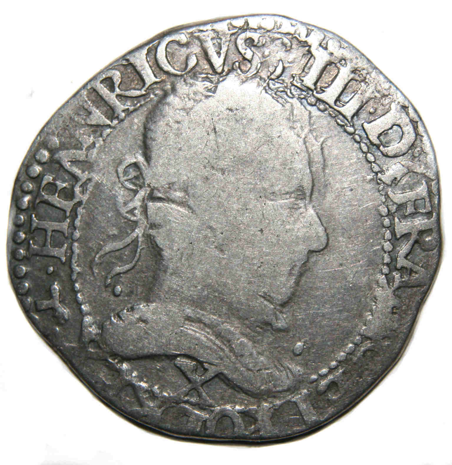 Monnaies royales francaises-HENRI III-DEMI FRANC-1586-AMIENS