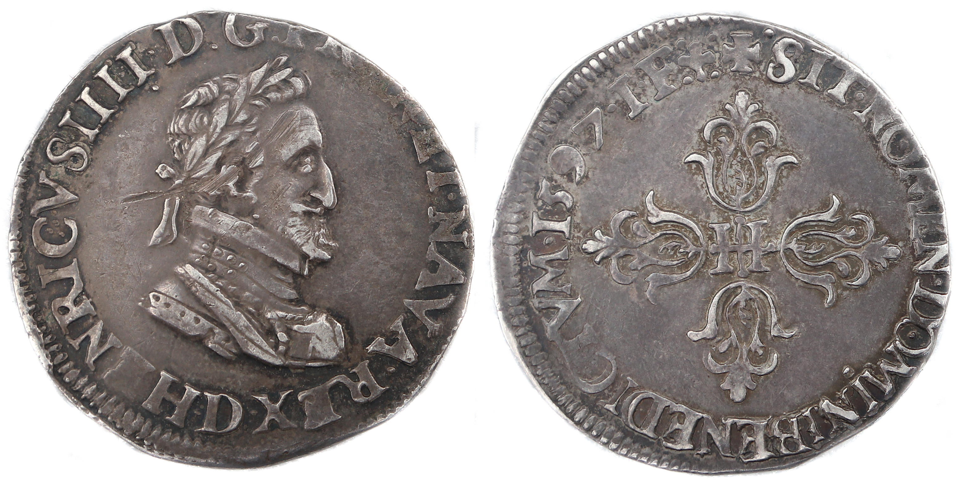 HENRI IV DEMI FRANC-1597-LYON