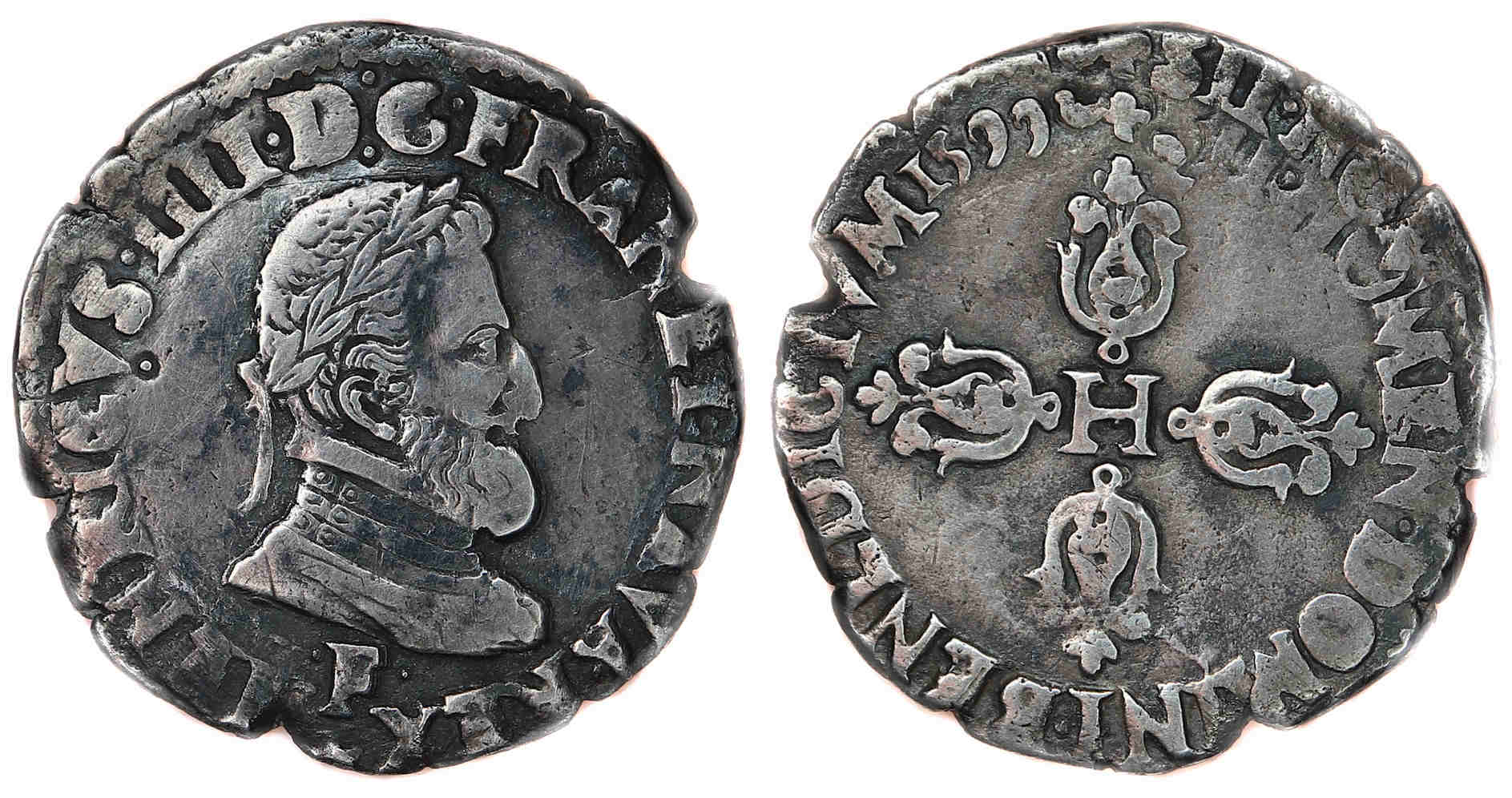 HENRI IV DEMI FRANC 1599 ANGERS