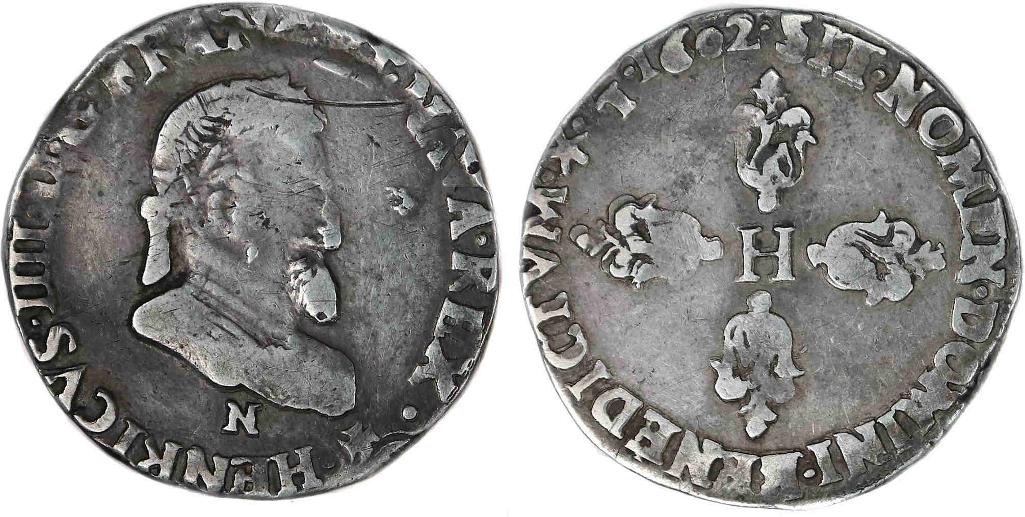 HENRI IV DEMI FRANC 1602 MONTPELLIER