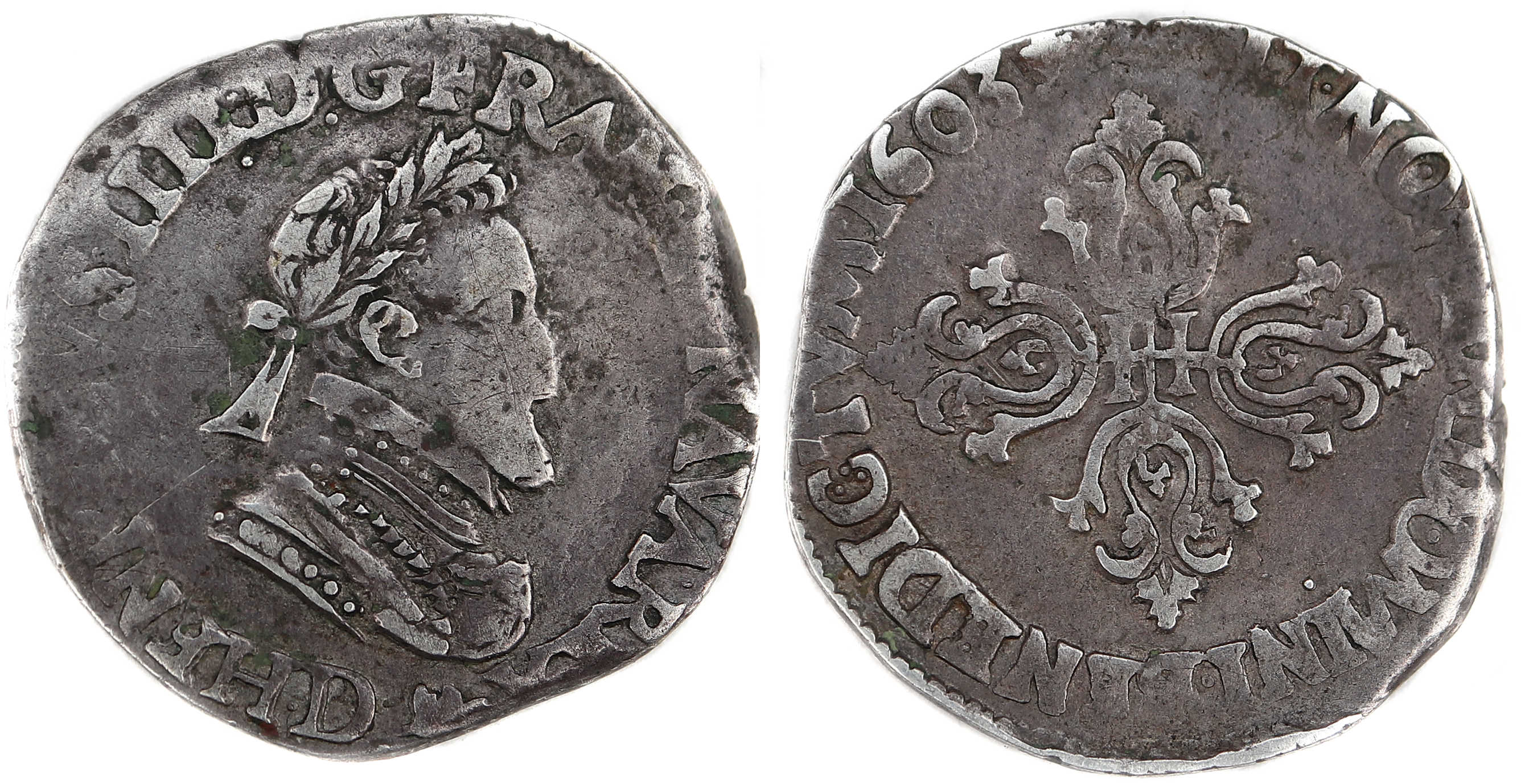HENRI IV-DEMI FRANC-1603-LYON