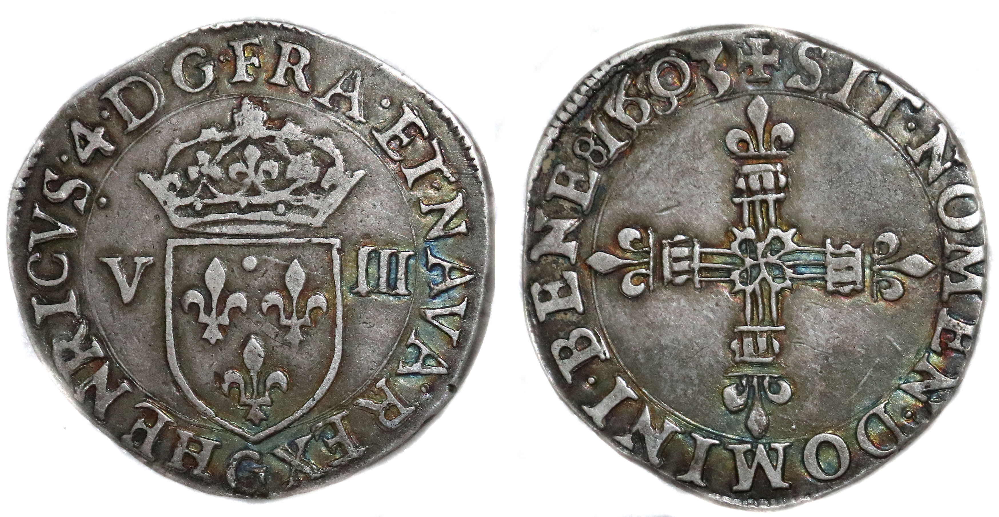HENRI IV HUITIEME ECU 1603 POITIERS