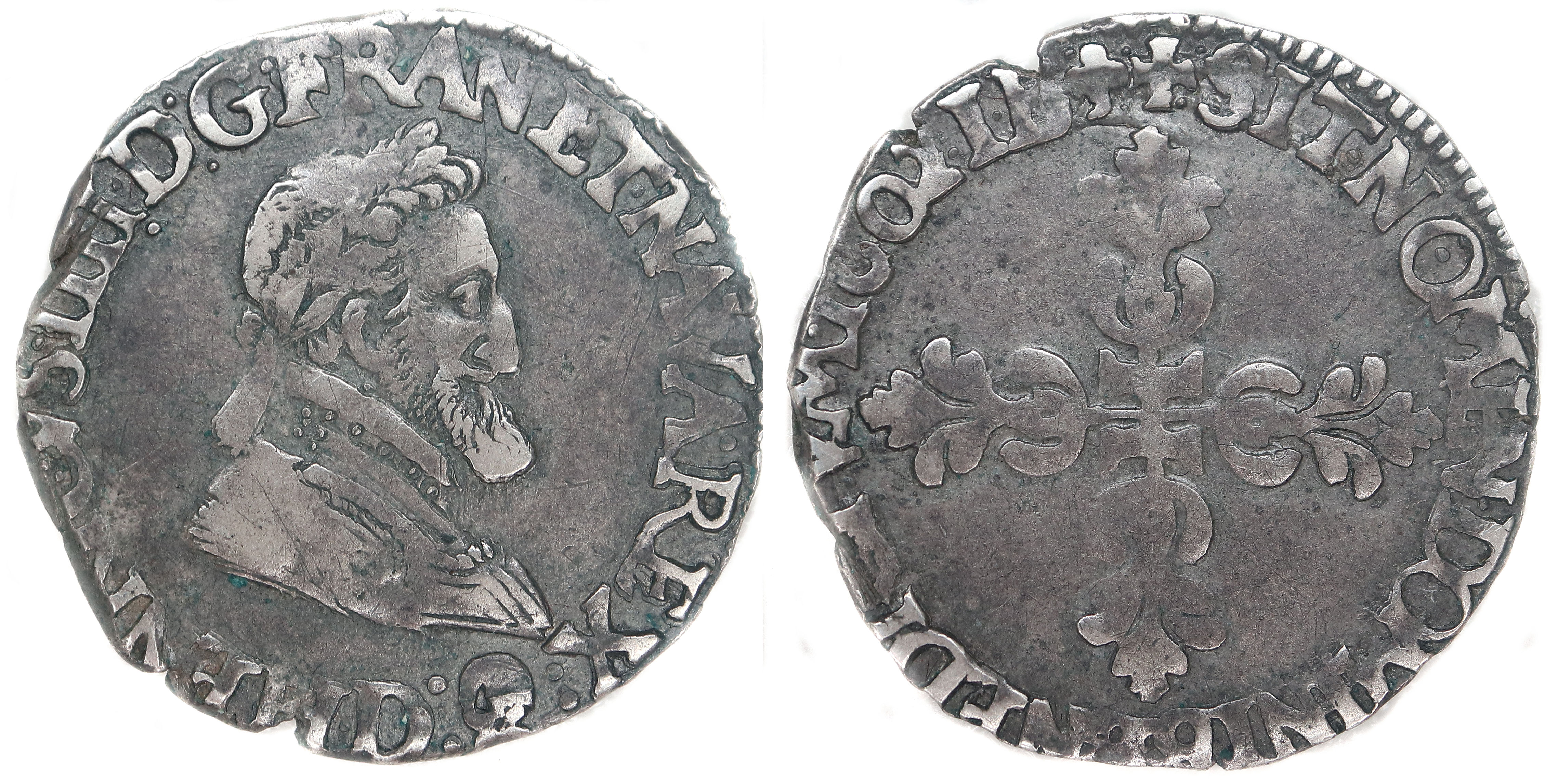 HENRI IV QUART FRANC 1602 LYON