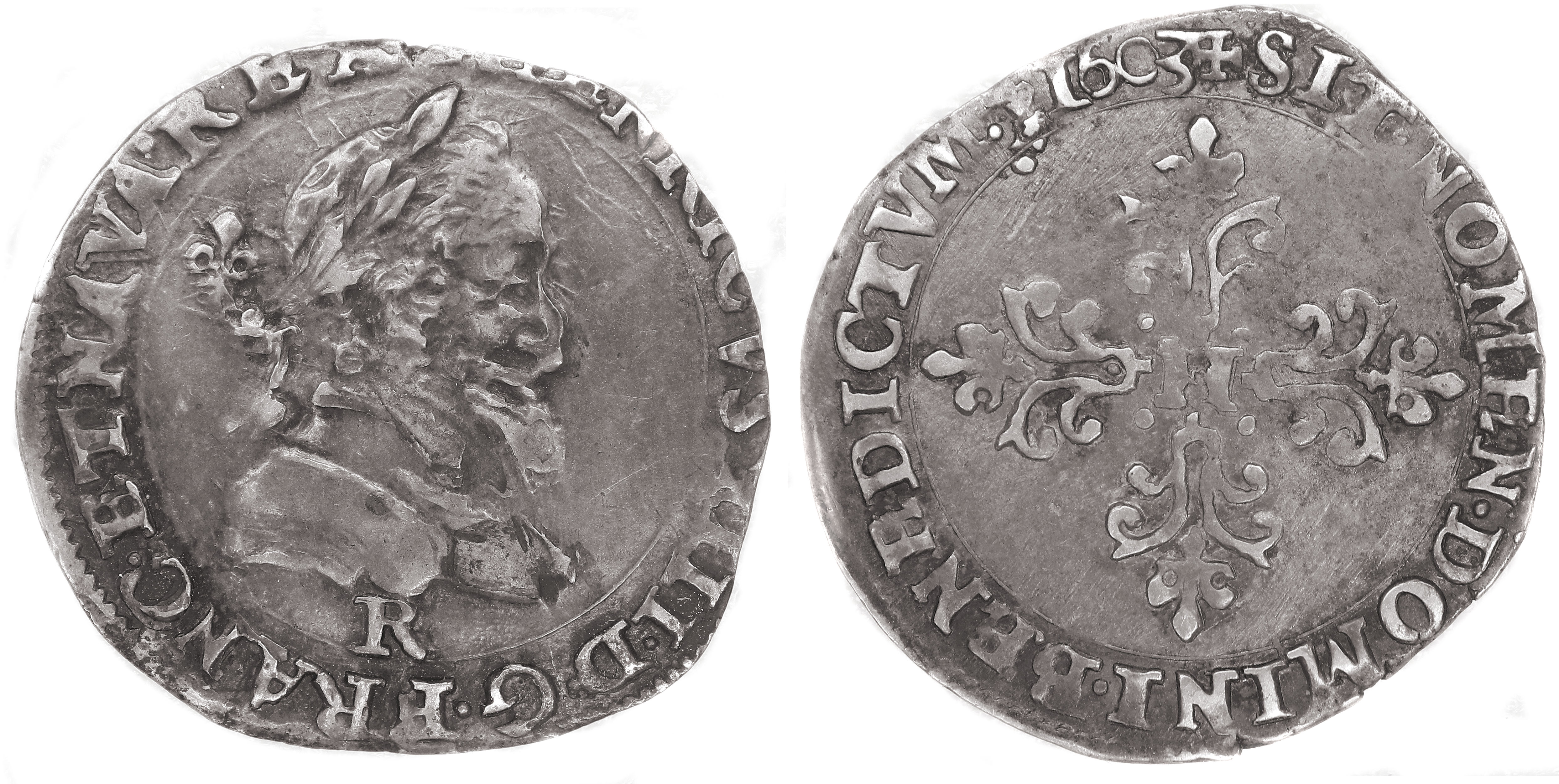 HENRI IV QUART FRANC 1603 VILLENEUVE
