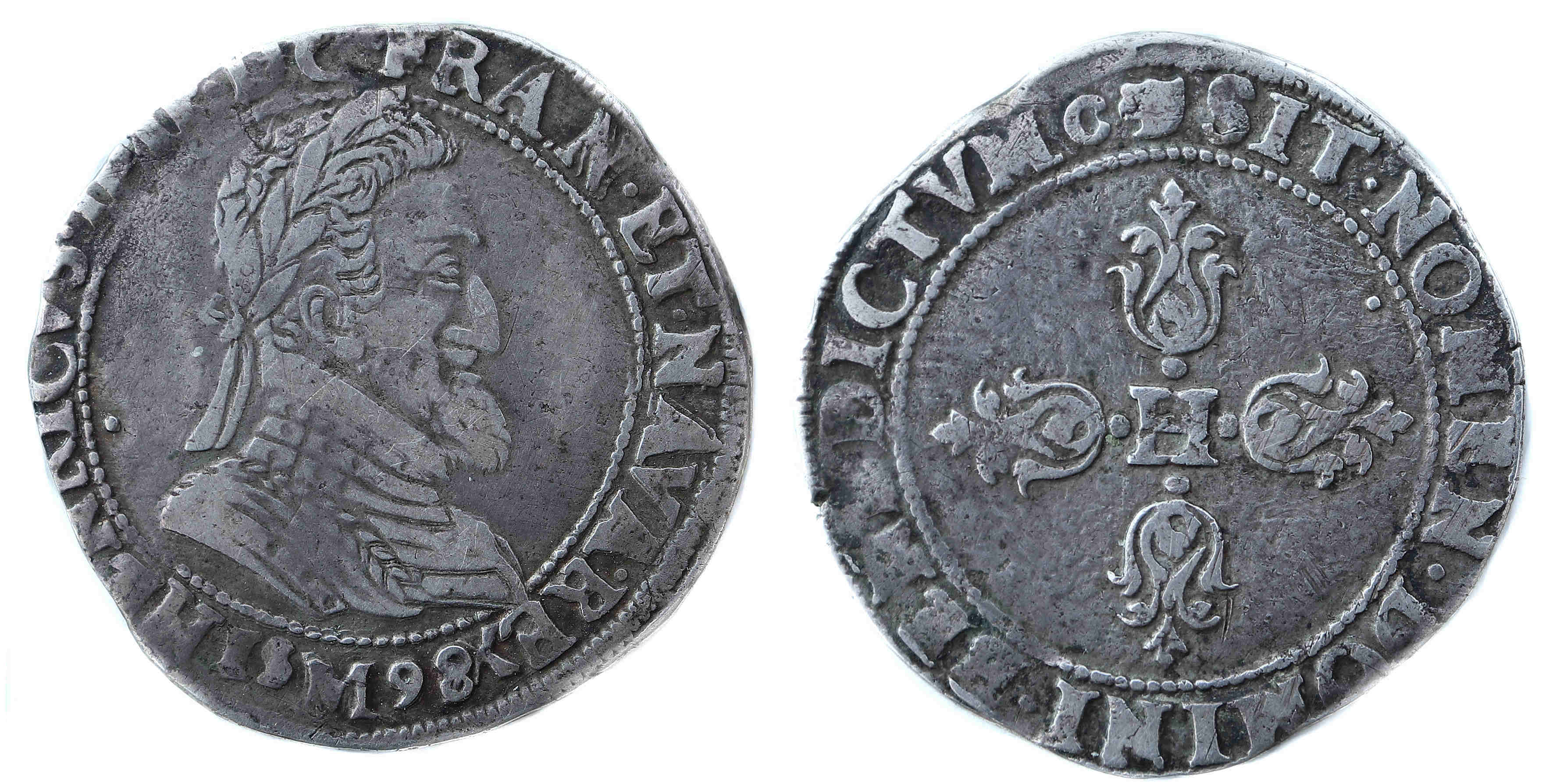 HENRI IV-demi franc-1598-TOULOUSE