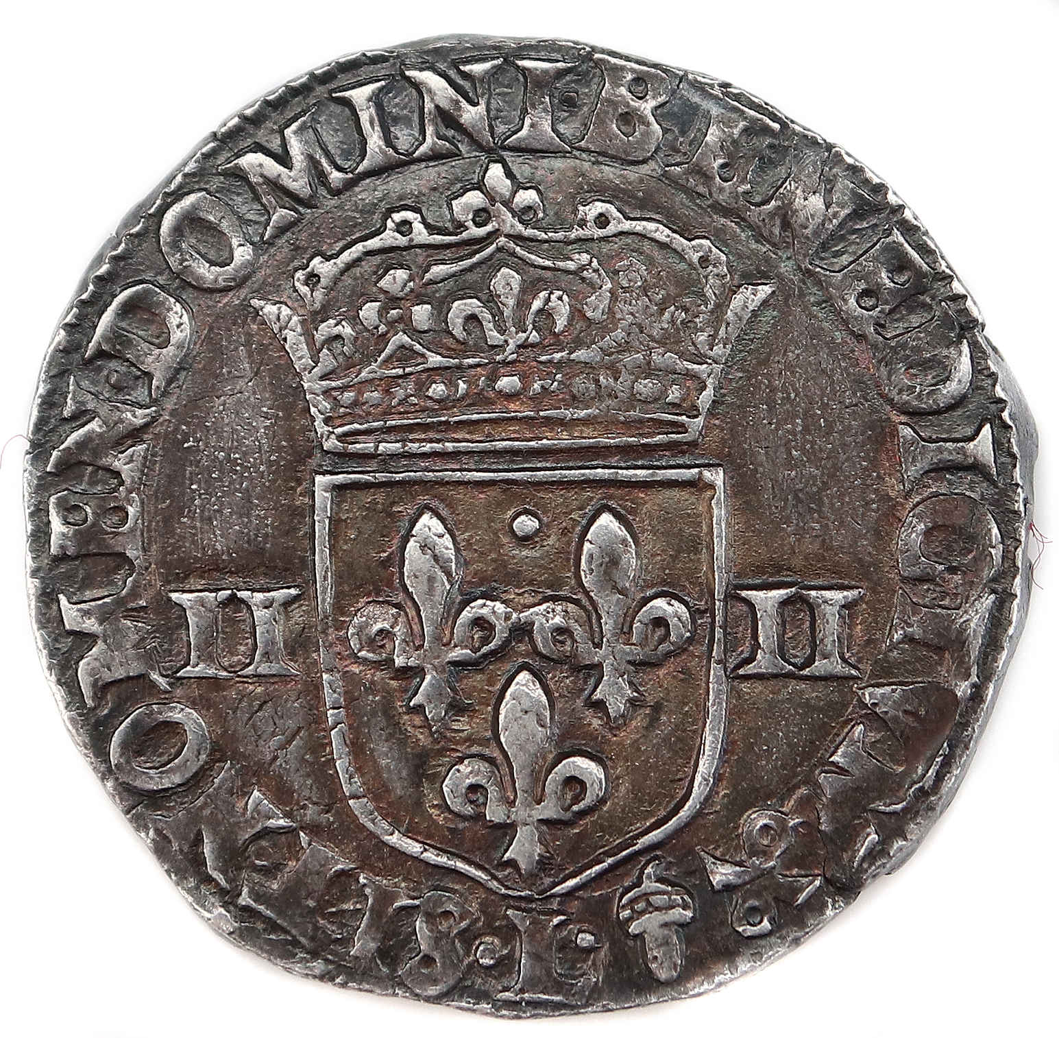 Monnaies royales-HENRI IV-1601-quart écu-BAYONNE-revers
