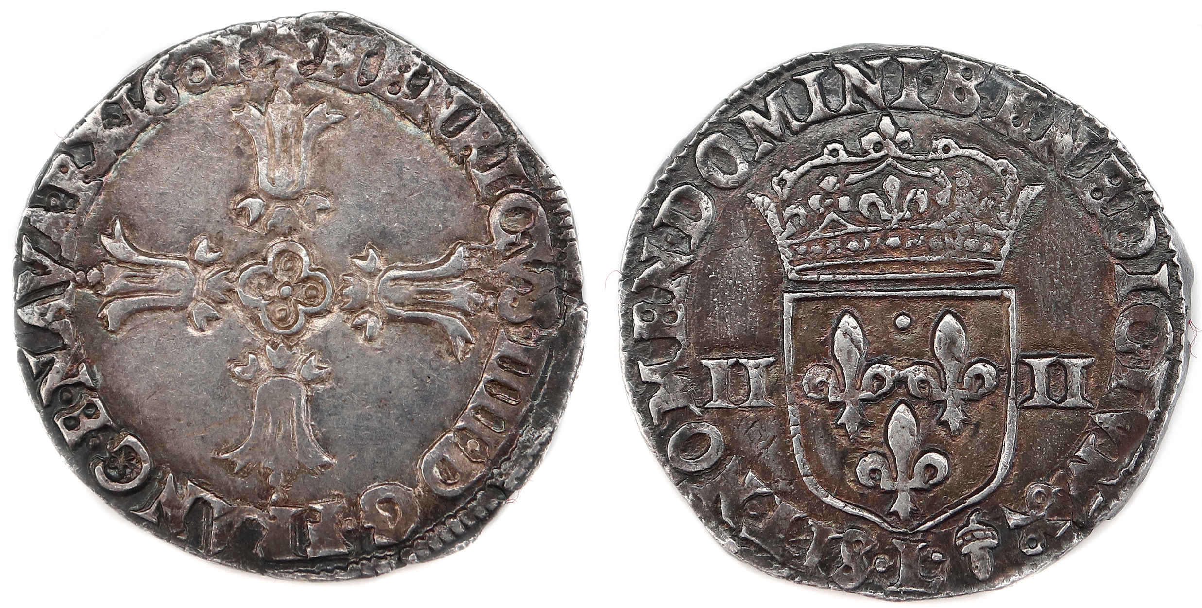 Monnaies royales-HENRI IV-quart écu-1601-BAYONNE