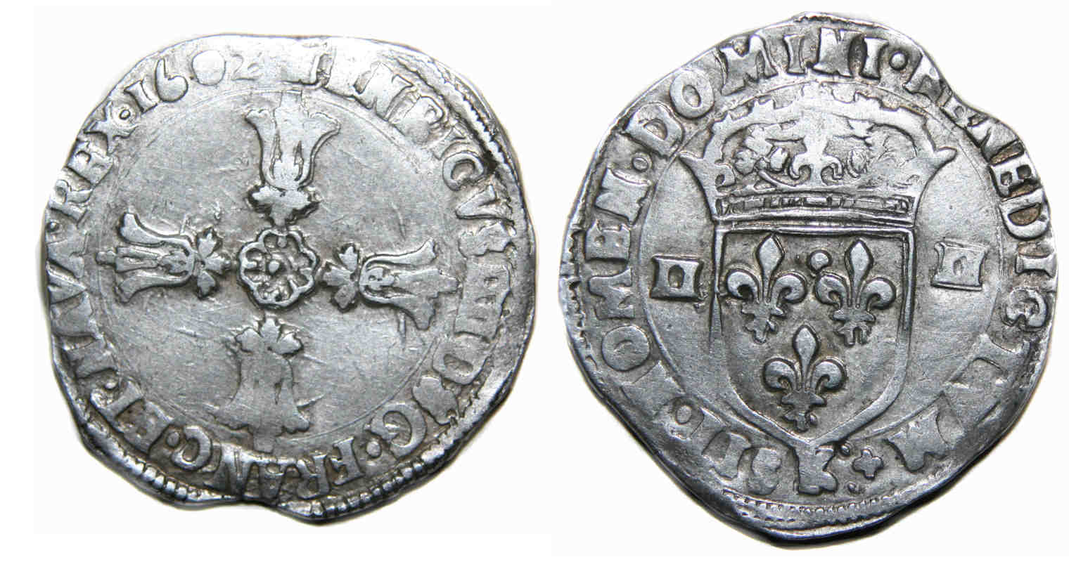 Henri IIII-quart-1602-K
