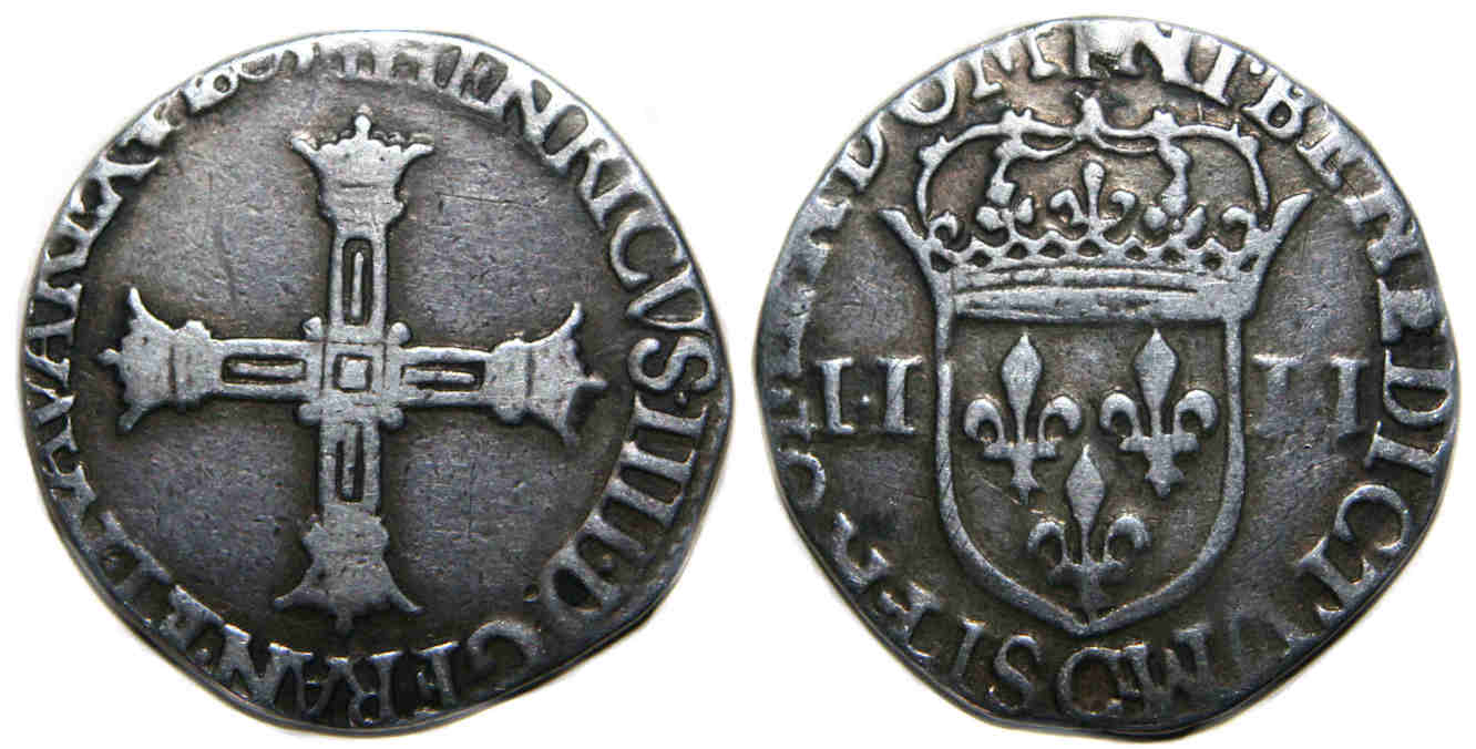 Henri IV-quart-1605 C