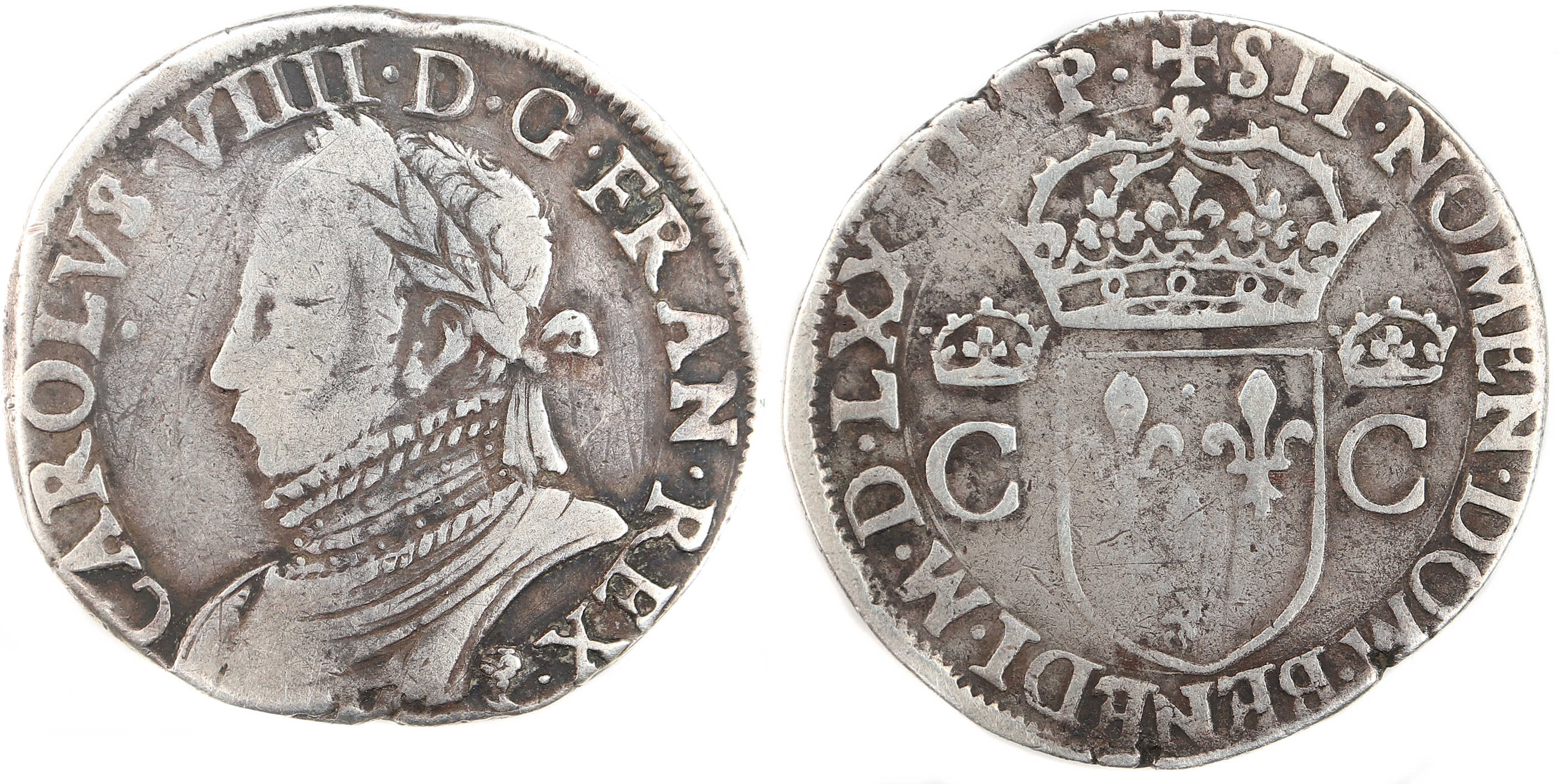 Monnaies royales Teston 1574 tOULOUSE