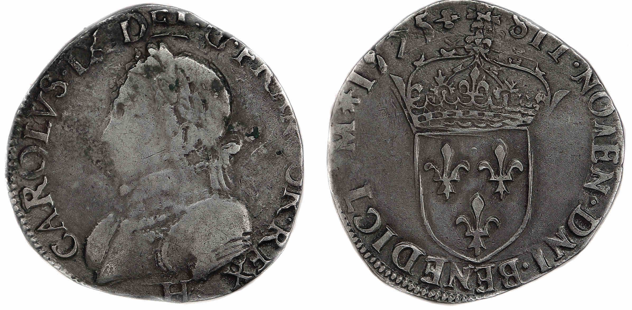 Monnaies royales Teston 1575 H