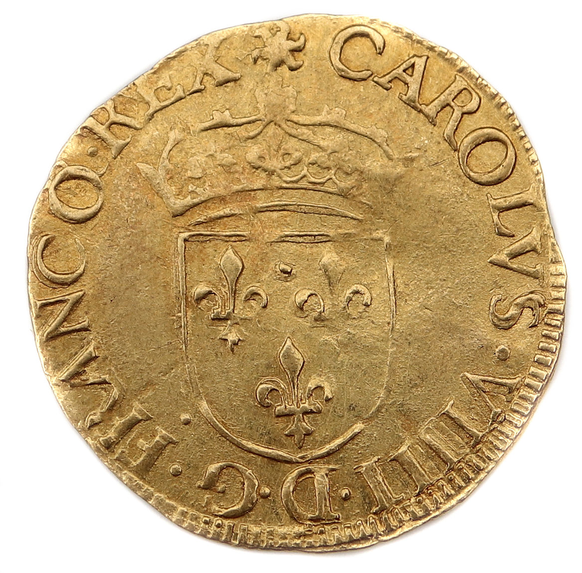 CHARLES IX ECU OR 1566 ROUEN