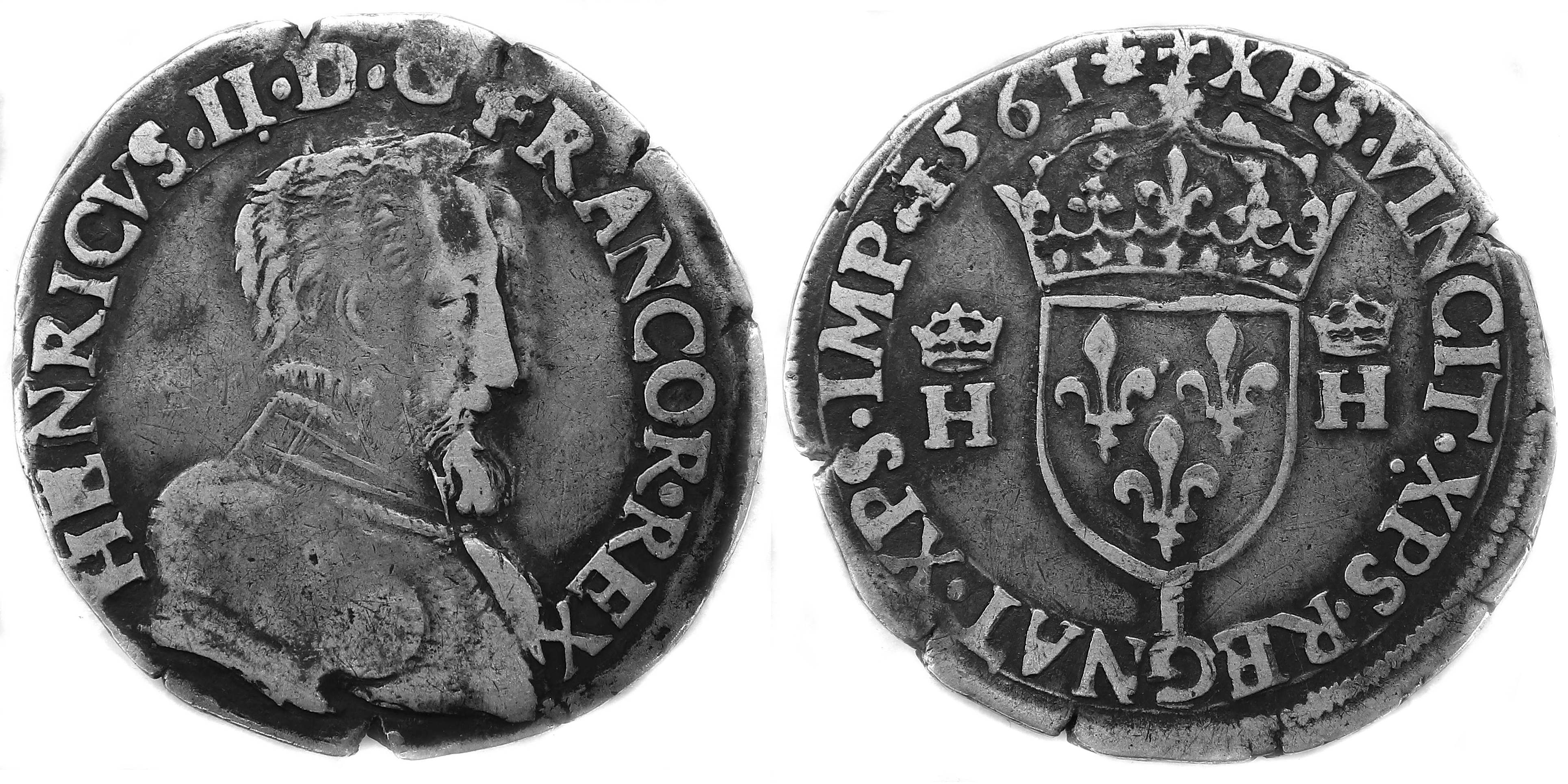 CHARLES IX TESTON HENRI II 1561 LIMOGES