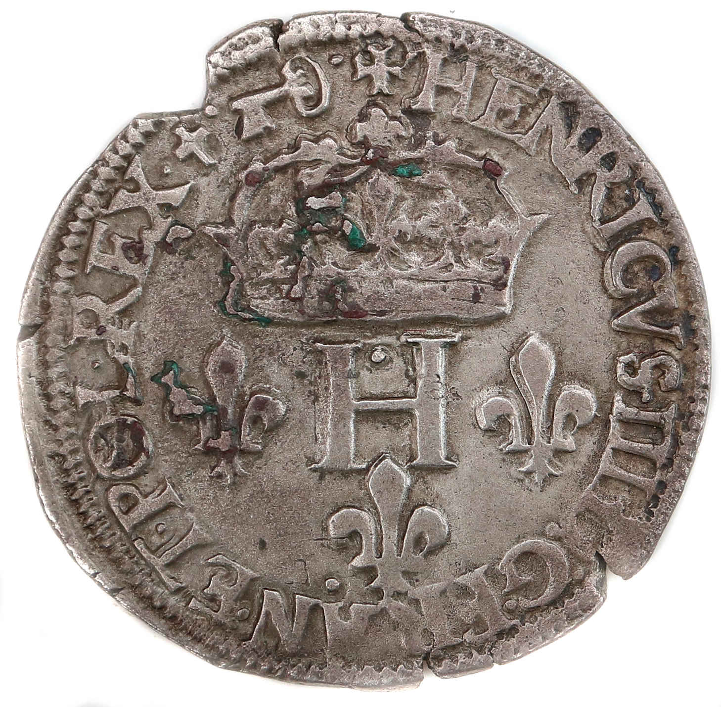 HENRI III DOUBLE SOL 1585 DIJON DROIT