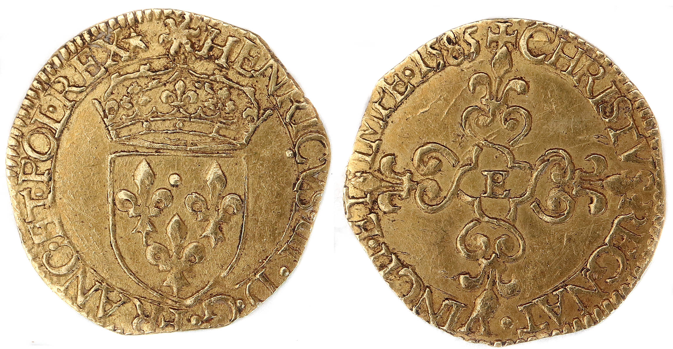 HENRI III ECU OR 1585 TOURS