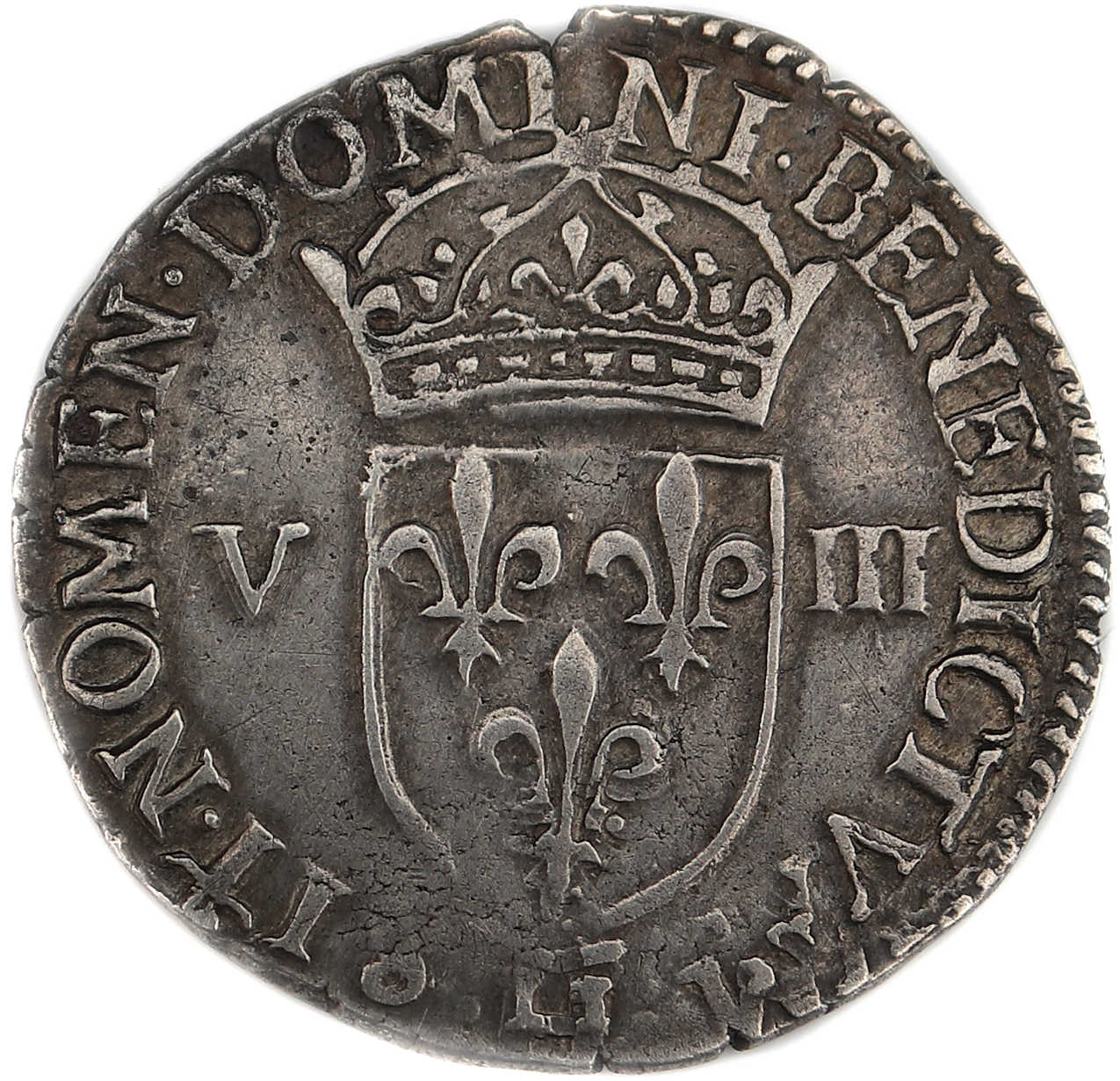 JENRI III JUITIEME ECU 1582 LA ROCHELLE REVERS