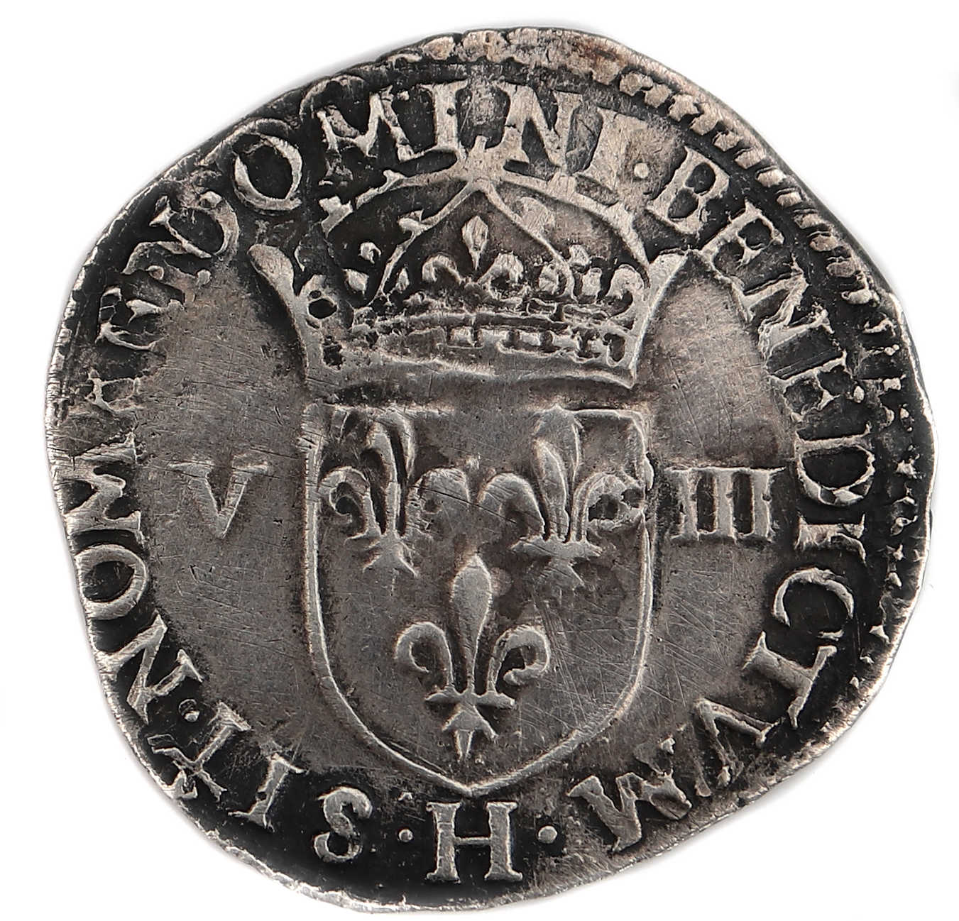 HENRI III HUITIEME ECU 1582 LA ROCHELLE REVERS