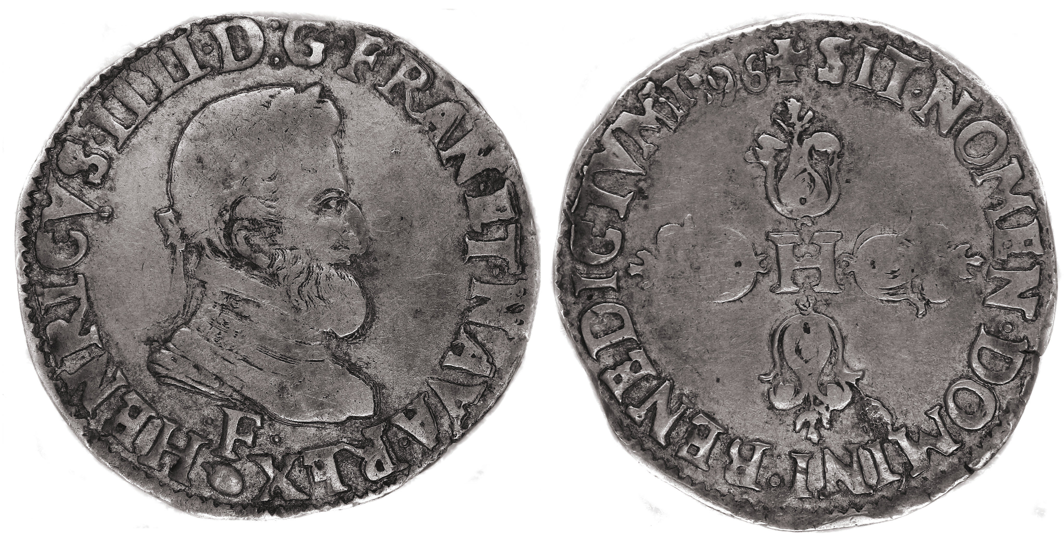 HENRI IV DEMI FRANC 1596 ANGERS