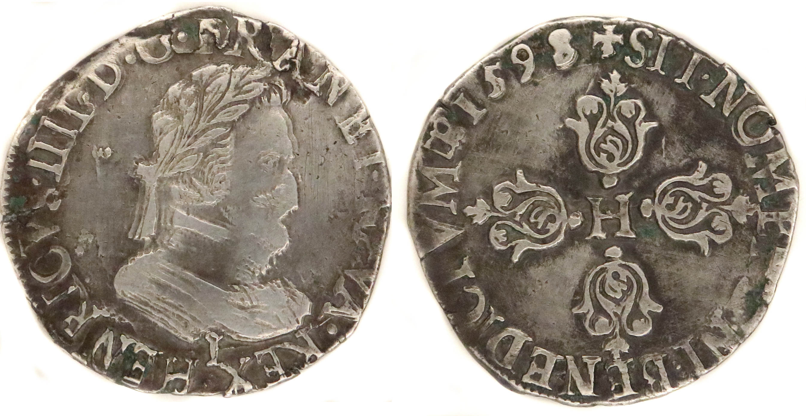 HENRI IV DEMI FRANC 1598 LIMOGES