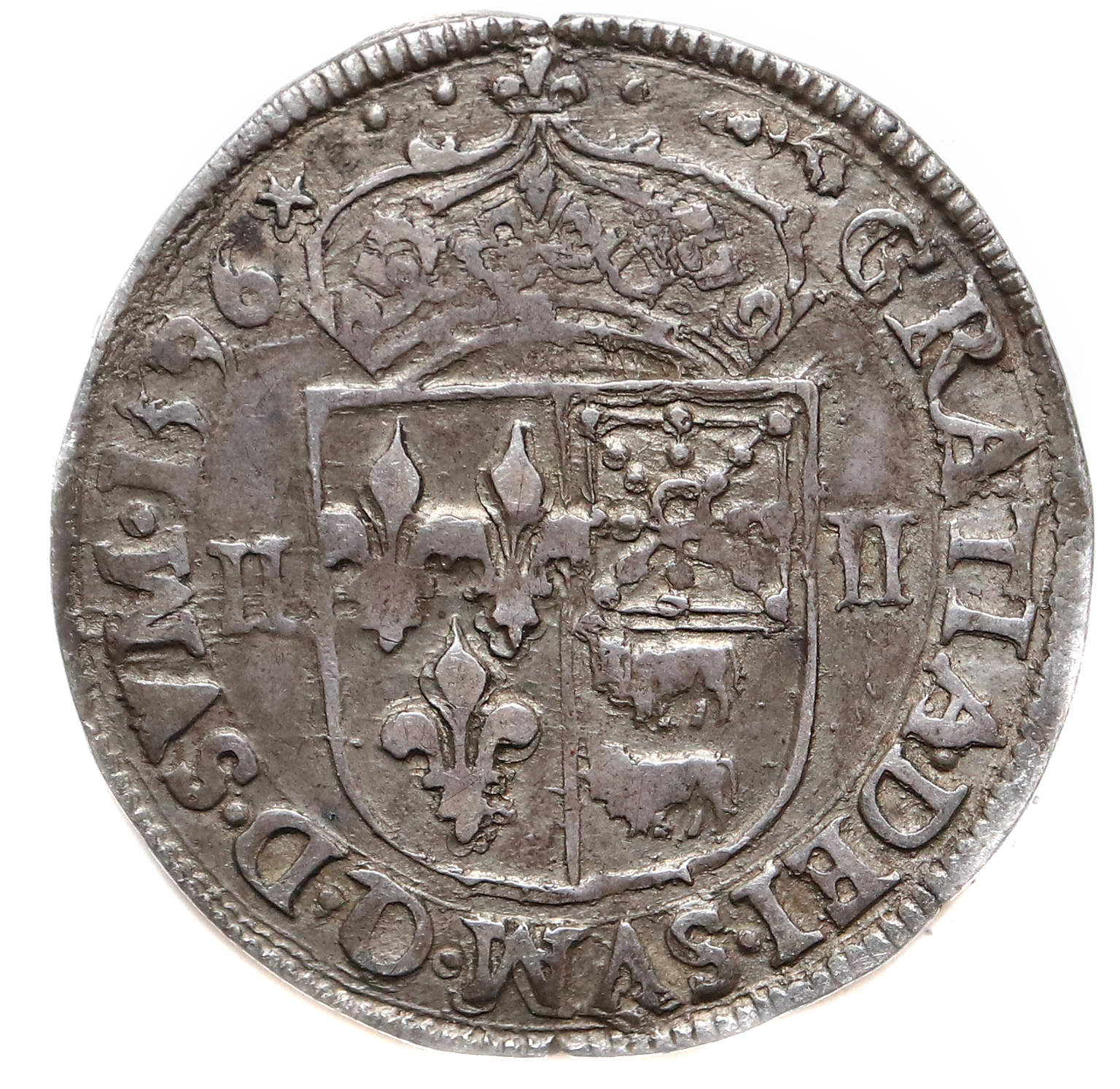 HENRI IV QUART ECU 1596 PAU REVERS